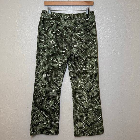 VTG MCM Pant St John Sport Marie Gray Hippie Boho Dot Pattern Ankle Women's 6 - Picture 10 of 10